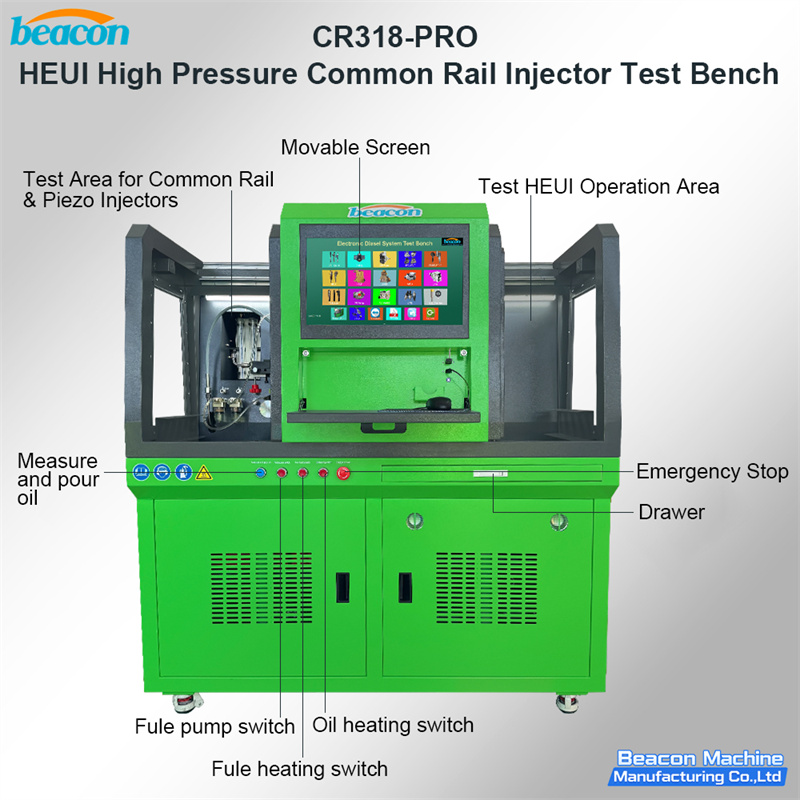 Испытательный стенд CR318-PRO HEUI для форсунок Common Rail с двумя двигателями для пьезоэлектрических форсунок C7 C9 3126B